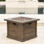 Foyer d'extérieur carré au gaz 40 000 - Béton brun, l 32 po x H 24 po, cour de style rustique 40000 pour brun, 32,48 po x 23,54 po, patio design