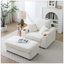 Chaise rembourrée avec repose-pieds Abegale-1025926515