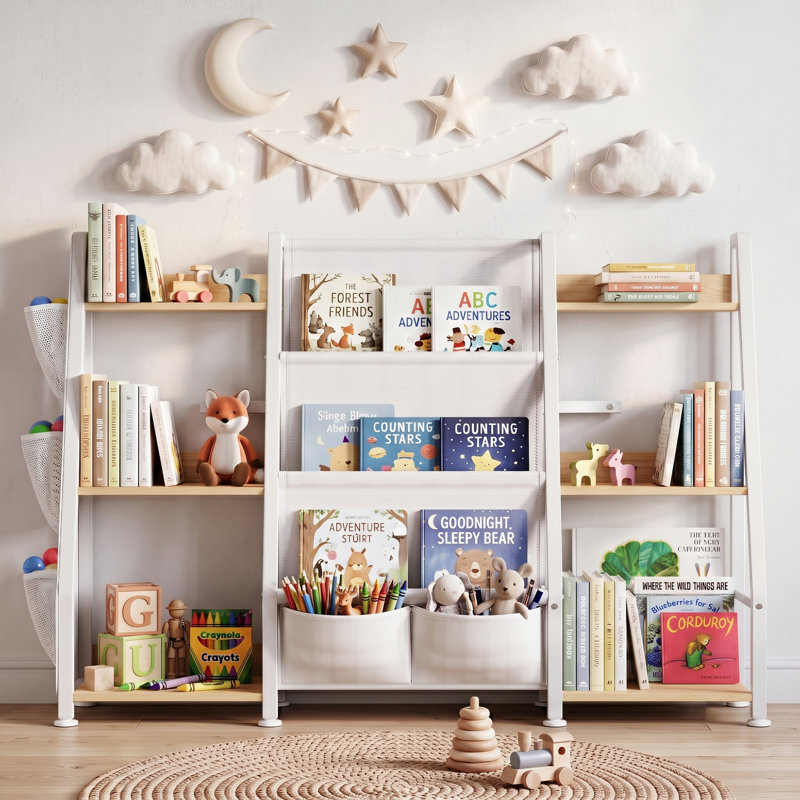 Bibliothèque pour enfants 29,9 po H, Natural Wood
