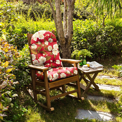 High-Back Seat Cushion - Waterproof Outdoor Adirondack Chair Cushion for Patio Furniture with Vibrant Patterns, Premium Elastic Padding, Multi-Scenario Use