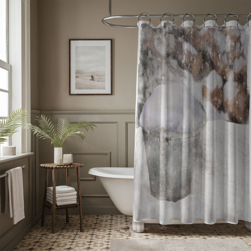 Thierra Abstract Shower Curtain, 74"H x 71"W