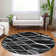 Premium Machine Washable Prisco Black Rug