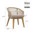 Chaises de salle à manger d'extérieur en corde tressée avec coussin (ensemble de 4)-1505743