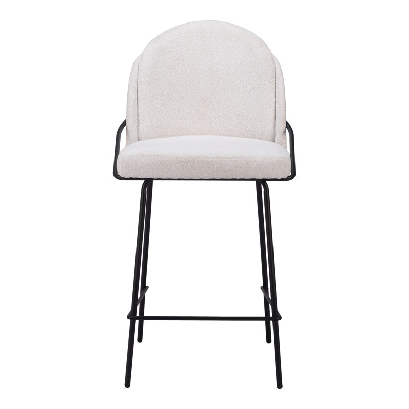Aleashia Bar & Counter Stool, White, Counter Stool (26.4" Seat Height)