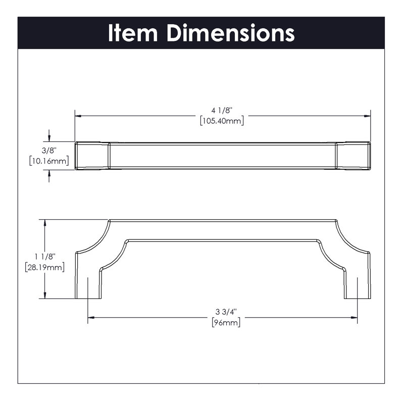 Monarch Collection Pull - Cabinet Pull - Transitional Hardware for Drawers & Cabinets, 12", Champagne Bronze