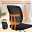 Fauteuil de bureau CLATINA sans accoudoirs avec roulettes, petit fauteuil de bureau à hauteur réglable, chaises pivotantes ergonomiques en maille, bureau pivotant à 360 ° pour bureau, salle de réunion de lecture 1PK (noir)