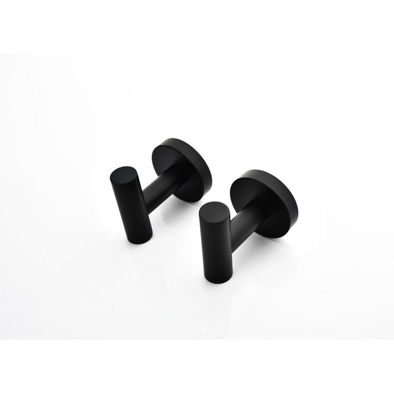 6 Towel Rack For Bathroom - Wall Mount Stainless Steel, Matte Black, Contemporary Design, Smooth Edges, , Quick Install In Different Spaces Steel Mount, Chic Look, Scratch-, Simple Installation