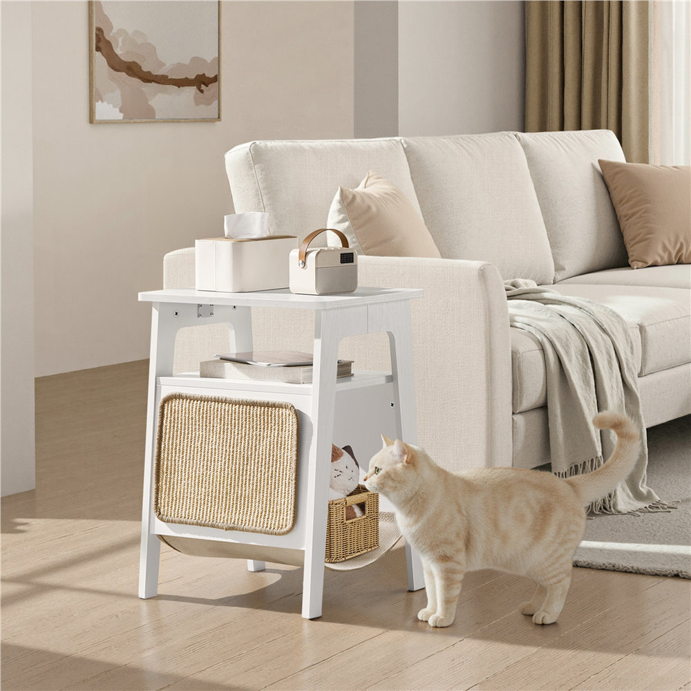 George Oliver Classic Wooden End Table with Cat Bed | Wayfair.co.uk