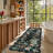Scalloped 2x6 Kitchen Rugs, Washable Floral Peacock Non Slip Hallway Runner, Soft Low Pile Ultra Thin Farmhouse Carpet for Bedroom Laundry Bathroom-1156200032-1156200036