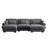 Modular Sectional Sofa Couch With Convertible Ottomans-382592438