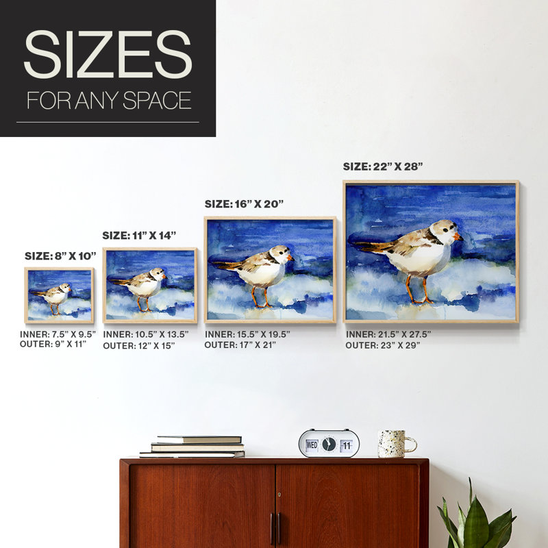 Pipers II  -Framed Print - Restickable, 8" H x 10" W, Natural