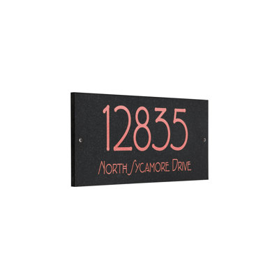 Frank Lloyd Wright Eagle Feather Granite Plaque, 12" x 6" Wall 2-line