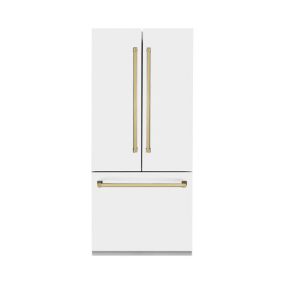ZLINE Autograph 36 in. Built-In Refrigerator in White Matte