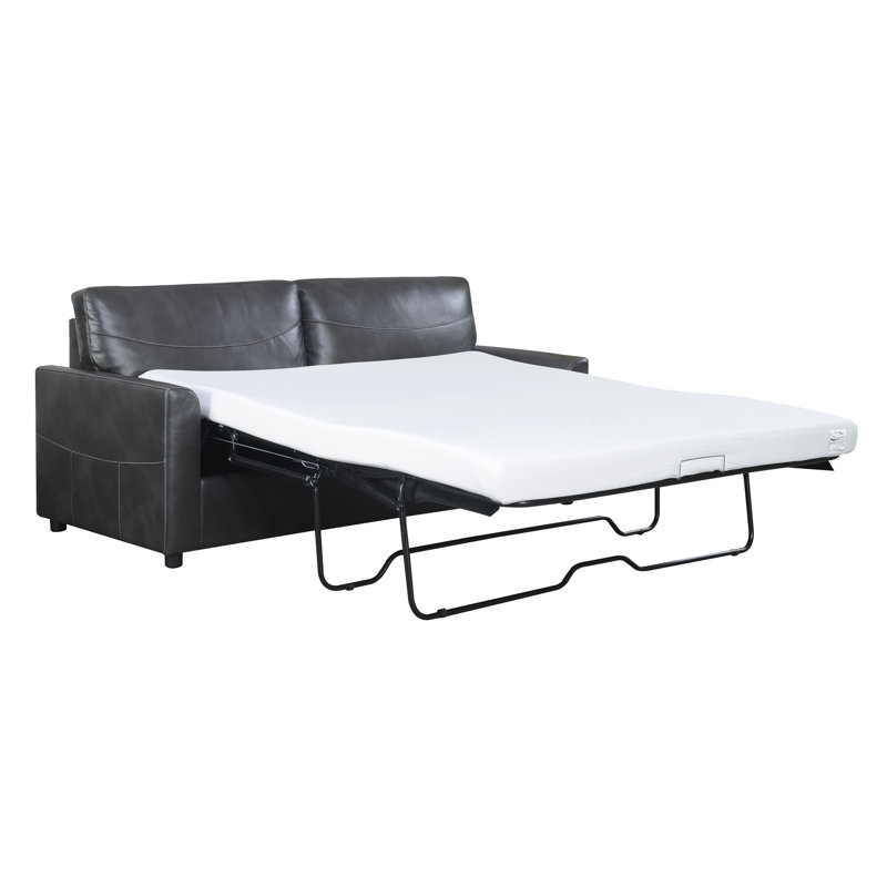 Canapé-lit Brenndan, Mélange de polyester gris anthracite, H 37 po x l 71 po x P 37 po