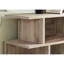 Table d'appoint contemporaine avec 6 tablettes en taupe à 3 niveaux pour la décoration