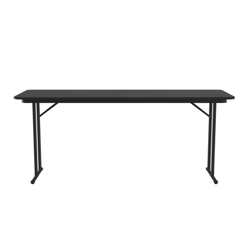 Table de formation à hauteur fixe et fixe à hauteur fixe avec panneaux de particules, Granite noir, Granite noir