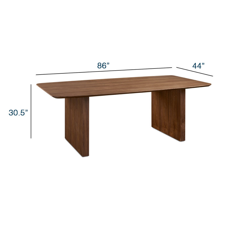 Molokai Susan Rectangular Walnut Wood Dining Table