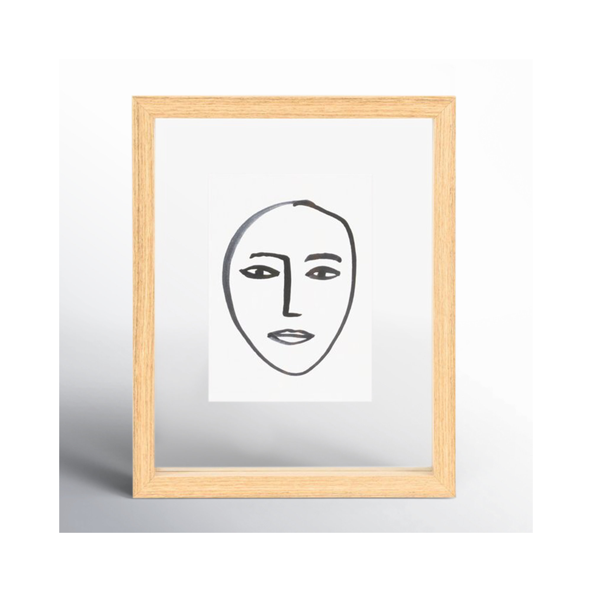 Luiz Wood Floater Picture Frame, Natural, 6" x 8"