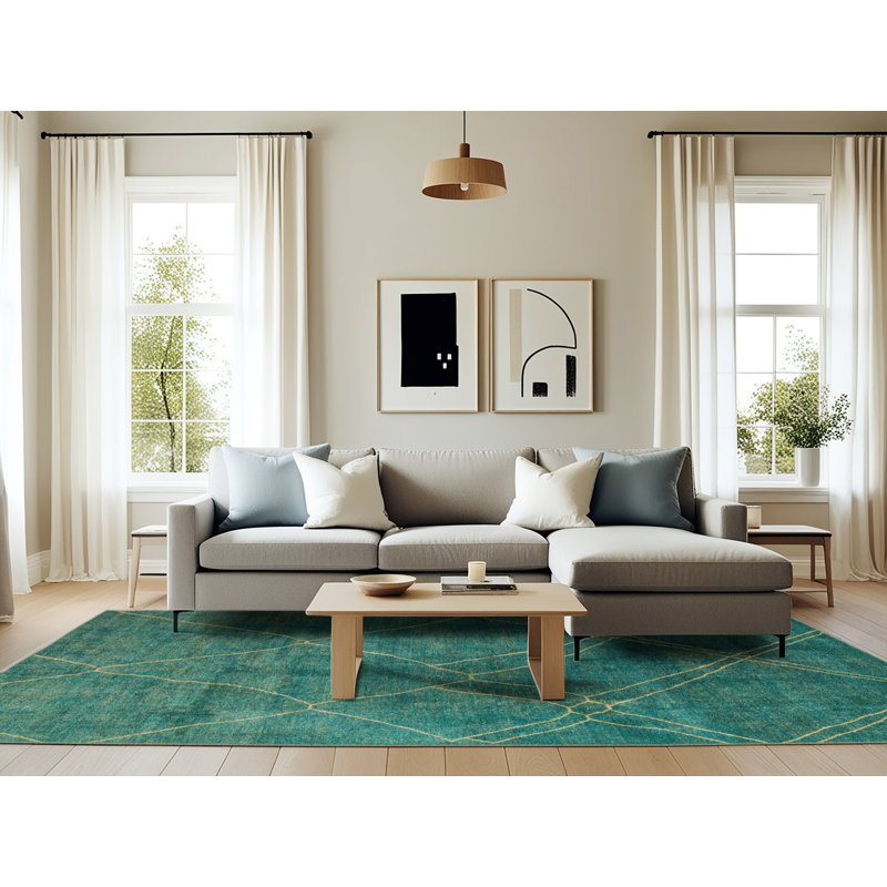 Ameiyah Abstract Indoor Rug, Rectangle 6' x 9'