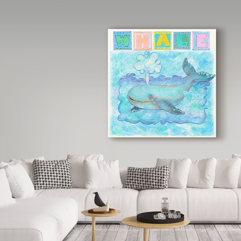 « baleinee ludique », art sur toile, H 18 po x l 18 po x P 2 po