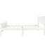 Lit plateforme simple en bois massif avec tête blanche