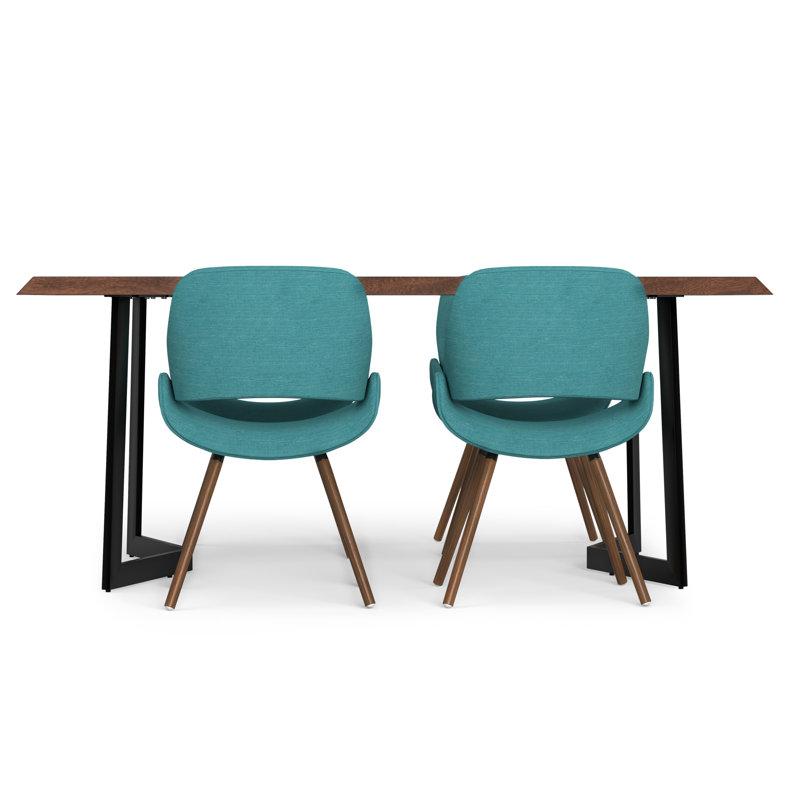 Malden Rectangular 36'' L x 72'' W Dining Set, Turquoise Blue