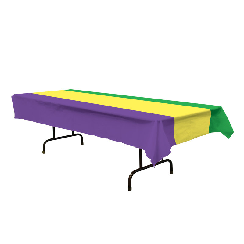 Boalt German Tablecloth, Green/Gold/Purple