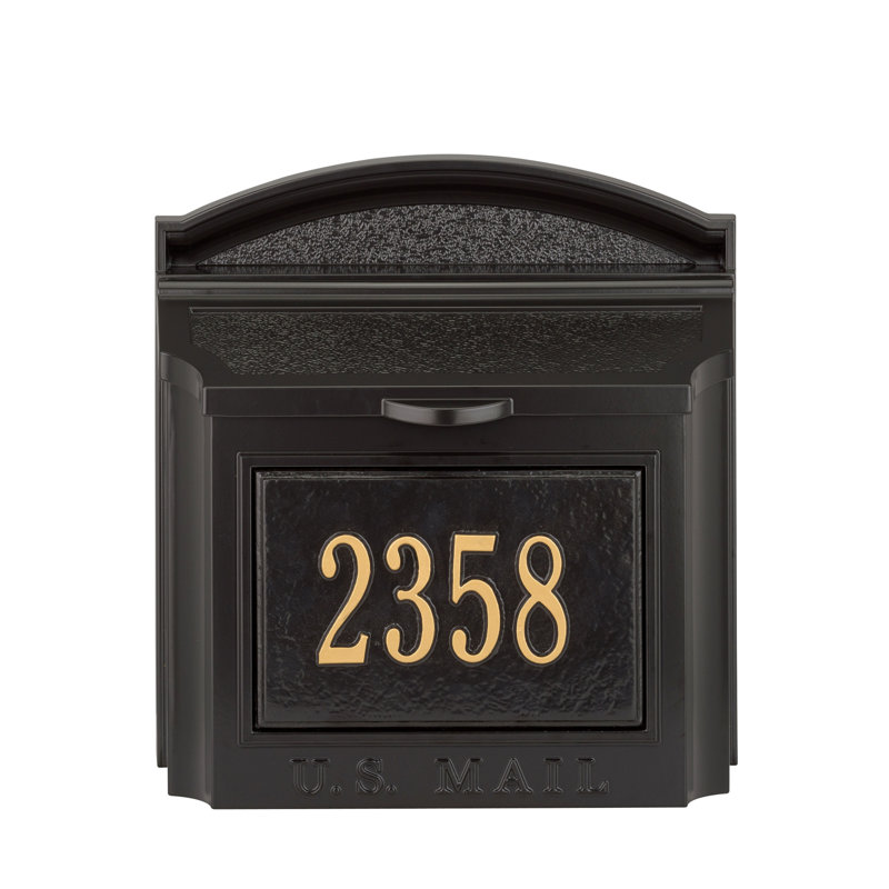 Locking Wall Mounted Mailbox, Black, Yes