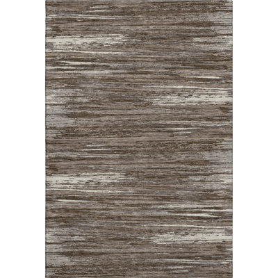 Premium Machine Washable Prisco Brown Rug