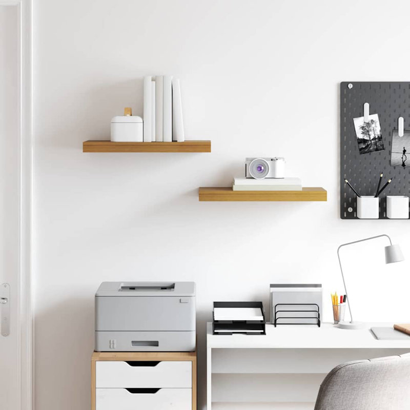 Floating Shelf, 4cm H x 50cm W x 23cm D, Beige