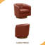 Chaise pivotante en cuir fleur-1465648830
