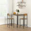 Ensemble de table de bar et de chaises à hauteur de comptoir 3 pièces, petite table de salle à manger avec structure en acier