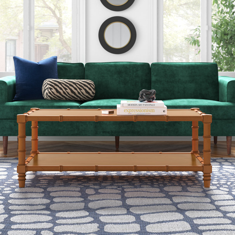 Table basse à 4 pieds avec rangement Kaitlynne, Brun