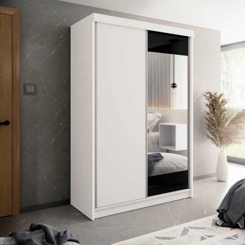 32 Laminate Wardrobe, White/Black