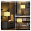 Ensemble de 2 lampes de table bohèmes en rotin avec abat-jour en lin, lampes de chevet à intensité variable (3 niveaux) pour salon et chambre, marron