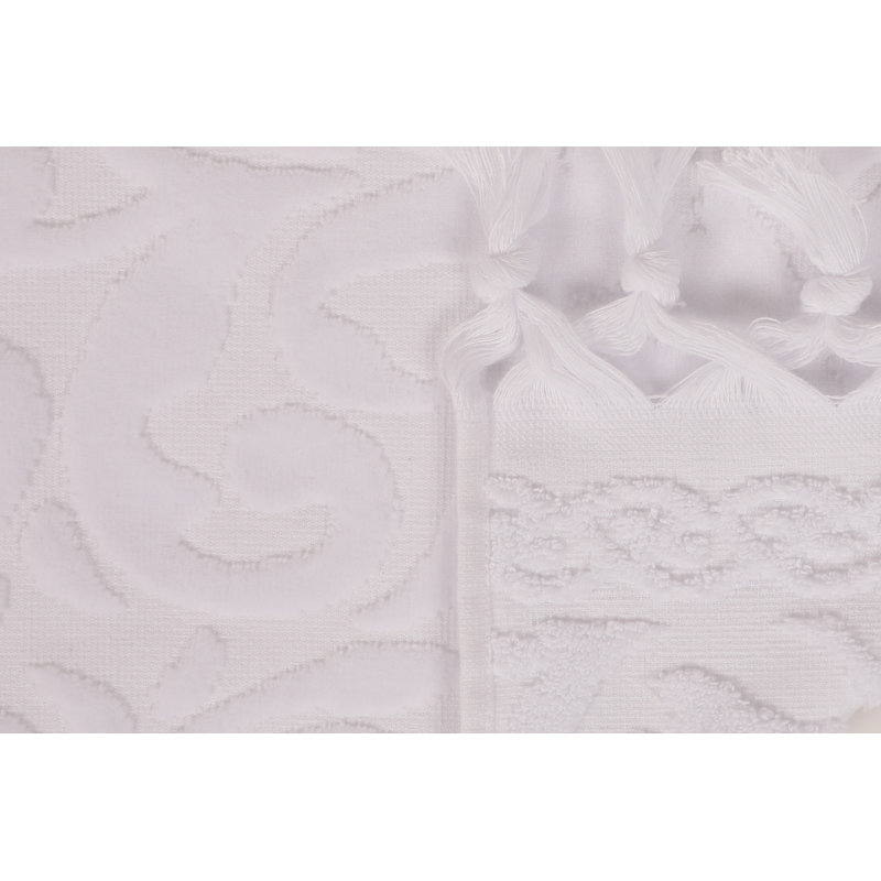 Serviette d'invité 100% coton Fasano, Blanc