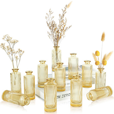 Ensemble de 12 vases en verre Bud