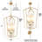  Jasrah 4 - Light Dimmable Lantern Chandelier with Frosed Glass Shade-1317421464