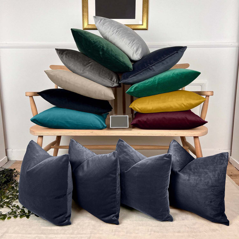 Aldino Square Throw Cushion Pad, Charcoal