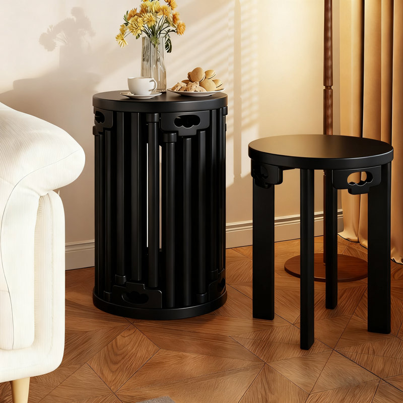 Six tabourets six-en-un, tabouret pliant rond en bois massif empilable, tabouret pliant de rechange pour table de salle à manger