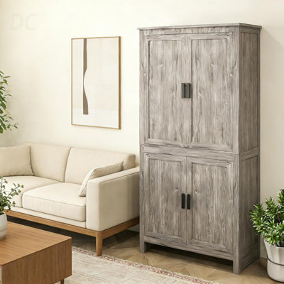 Armoire de rangement autoportante, garde-manger avec tablettes réglables, pour la maison, buffet