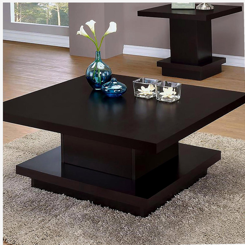 Cappuccino square coffee table