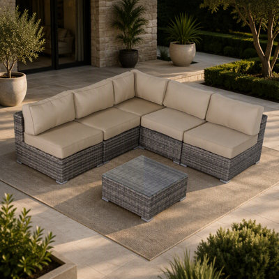 Fully Assembled 4-Piece Wicker Patio Set With Premium Cushions