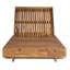Chaise longue d'extérieur inclinable en bois d'acacia massif de l 27,2 po x P 76,8 po x H 5,9 po Christopher Knight Home