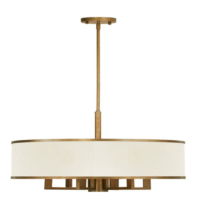 Lustre classique à 7 lumières avec abat-jour