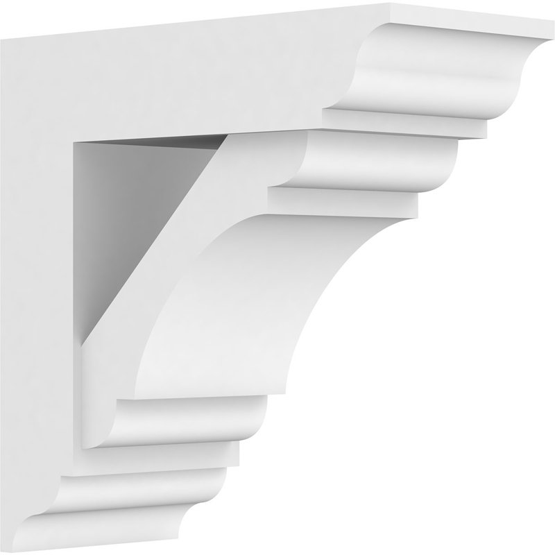 Support en PVC de qualité architecturale standard avec extrémités traditionnelles de l 5 po x P 12 po x H 12 po