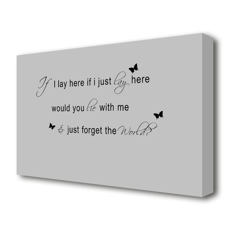 If I Lay Here Snow Patrol 2 - Wrapped Canvas Print, 35.6 cm H x 50.8 cm W