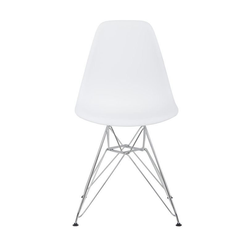 Chaise Jerrie, Blanc, Chrome