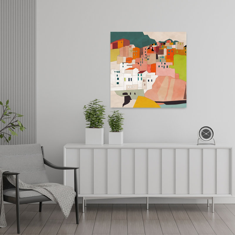 Art contemporain contemporain abstrait coloré, art urbain, H 24 po x l 24 po