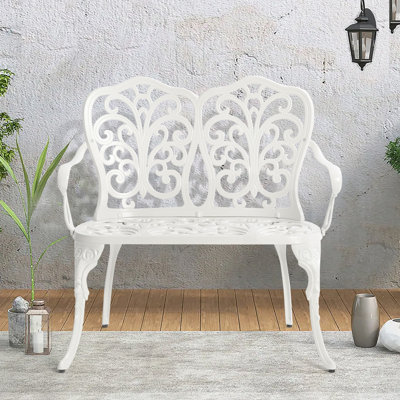 Aluminum Outdoor Butterfly Loveseats Park Garden Bench